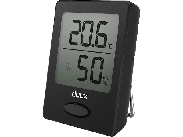 Duux sense thermometer + hygrometer binnen - inclusief batterij - magnetisch - zwart - afbeelding 1 van  3