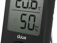 Duux sense thermometer + hygrometer binnen - inclusief batterij - magnetisch - zwart - afbeelding 1 van  3