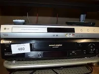 Dvd speler philips met 2 speakers magnum, usb lamp, dvd lg, vhs recorder sony - afbeelding 3 van  5