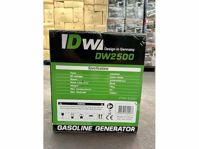 Dw - dw2500 - benzine generator - afbeelding 8 van  8