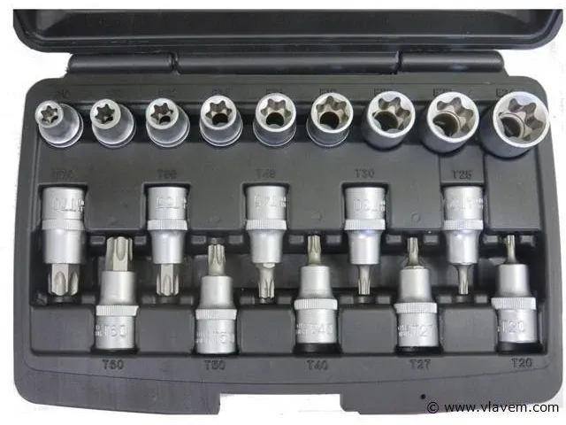 E/ torx bit set 19-delig - afbeelding 1 van  1