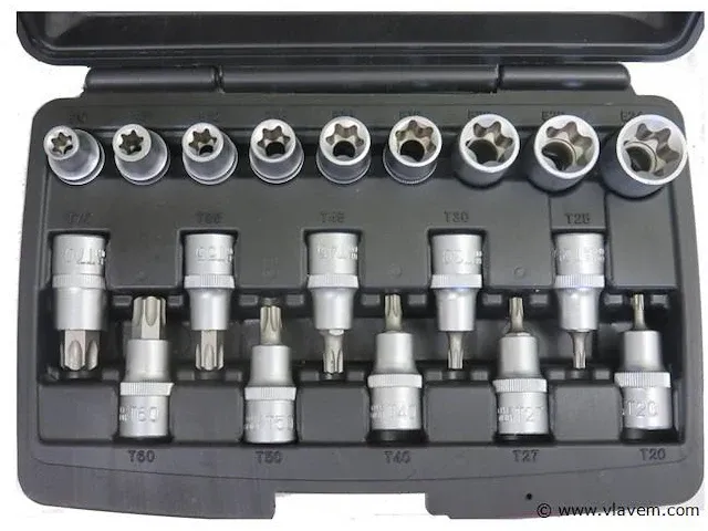 E/ torx bit set 19-delig - afbeelding 1 van  1