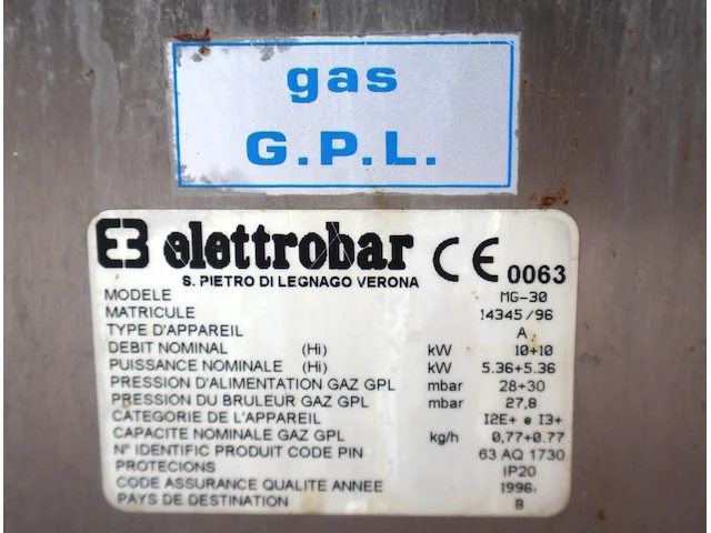 E3 elettro bar dubbele gasfriteuse - afbeelding 4 van  7