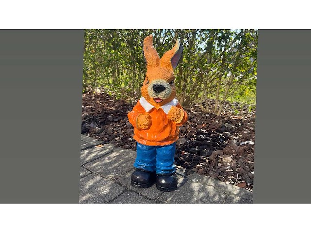 Easter bunny / paashaas h48cm orange - afbeelding 1 van  2