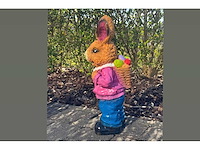 Easter bunny / paashaas h48cm pink - afbeelding 2 van  2
