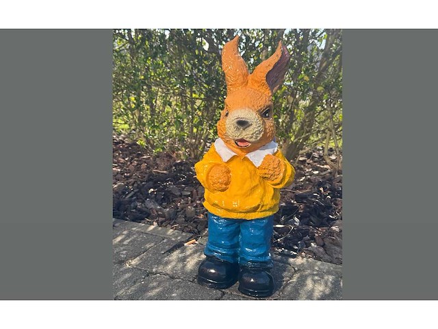 Easter bunny / paashaas h48cm yellow - afbeelding 1 van  2
