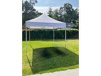 Easy-up tent 4m x 4m zwart aluminium frametent party - afbeelding 2 van  4