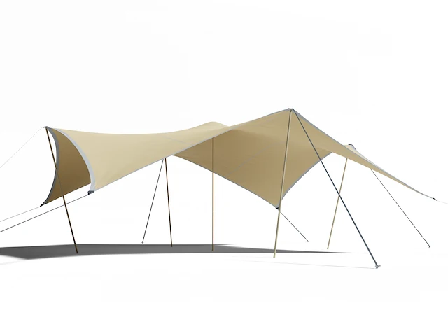 Easyflexx stretchtent 8,5 x 8,5 m desert sand - afbeelding 4 van  5