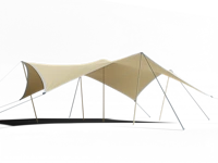 Easyflexx stretchtent 8,5 x 8,5 m desert sand - afbeelding 4 van  5
