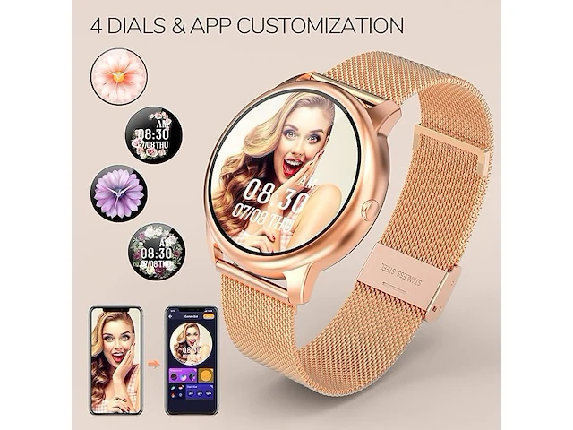 Easysmx smartwatch voor dames - afbeelding 3 van  3