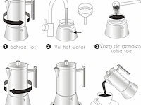 Easyworkz stovetop espresso maker 300ml - afbeelding 4 van  5