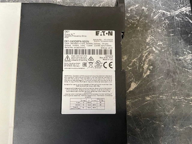 Eaton de1 frequentieregelaar (5x) - afbeelding 6 van  6
