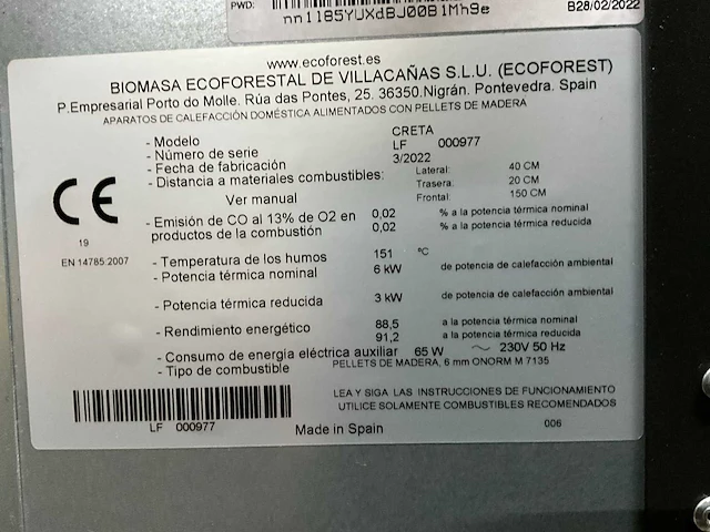 Ecoforest creta - pelletkachel - afbeelding 5 van  6