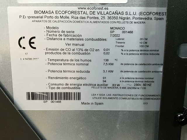 Ecoforest monaco - pelletkachel - afbeelding 4 van  5