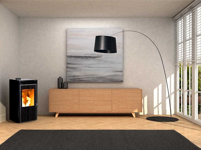 Ecoforest moon ii - zwart - pelletkachel - afbeelding 2 van  6