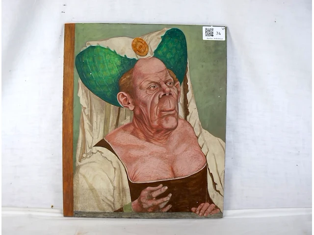 Edele dame op paneel - afbeelding 1 van  3