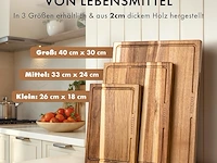 Edelhaus snijplank hout 3-delige set (40x30 / 33x24 / 26x18cm) - afbeelding 2 van  4