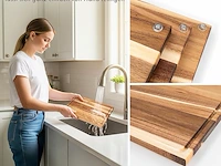 Edelhaus snijplank hout 3-delige set (40x30 / 33x24 / 26x18cm) - afbeelding 3 van  4