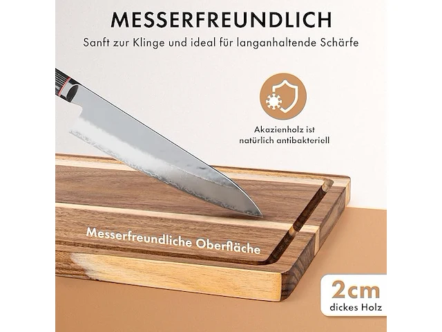 Edelhaus snijplank hout 3-delige set (40x30 / 33x24 / 26x18cm) - afbeelding 3 van  4