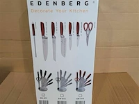 Edenberg 8-delige messenset zwart - afbeelding 3 van  4