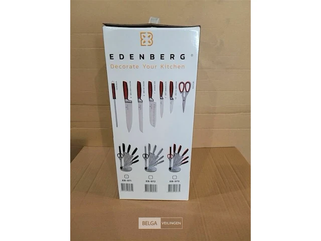 Edenberg 8-delige messenset zwart - afbeelding 3 van  4