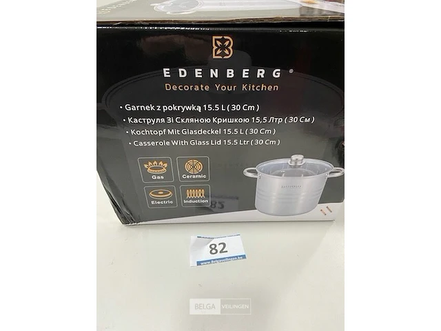 Edenberg kookpot ook voor inductie 30cm 15,5 liter - afbeelding 3 van  3