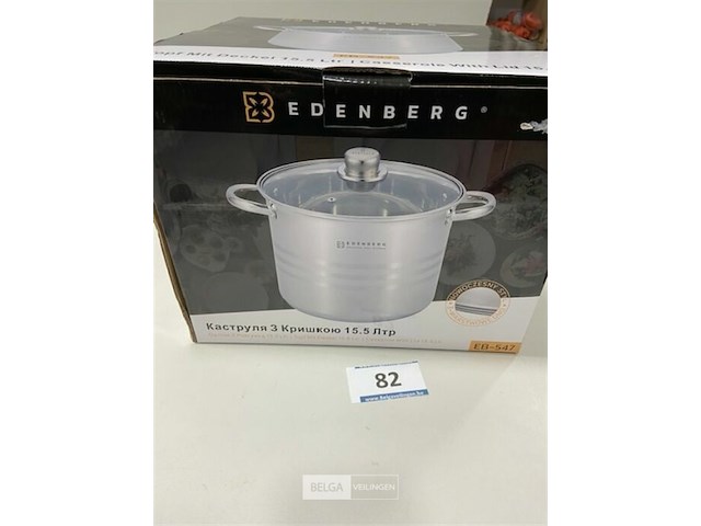 Edenberg kookpot ook voor inductie 30cm 15,5 liter - afbeelding 1 van  3