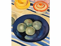 Edmond delescluze - stilleven met appels - olie op doek - afbeelding 2 van  9
