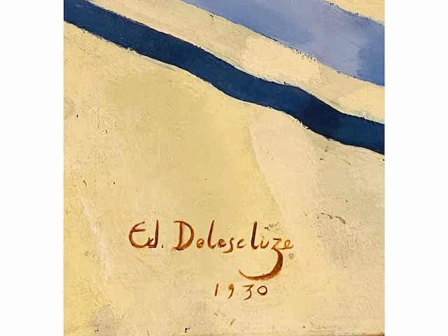 Edmond delescluze - stilleven met appels - olie op doek - afbeelding 3 van  9