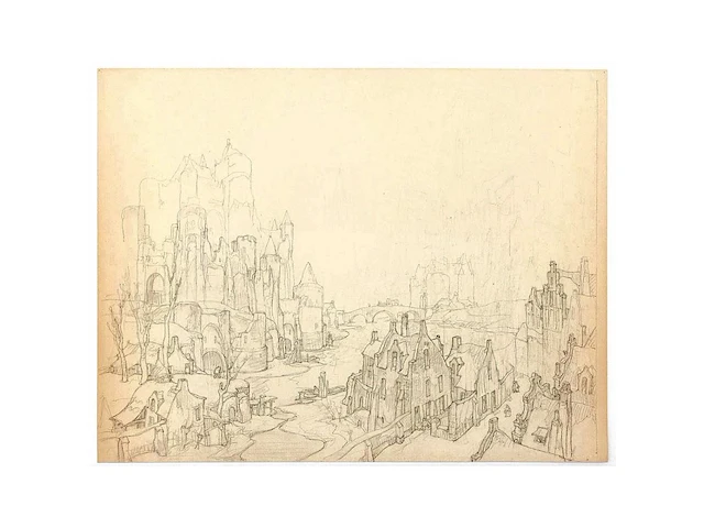 Edmond van dooren - originele tekening - afbeelding 1 van  1