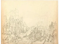 Edmond van dooren - originele tekening - afbeelding 1 van  1