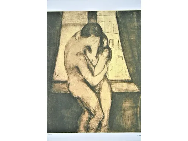Edvard munch - de kus - afbeelding 9 van  11
