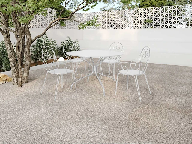 Een ronde tafel - wit - afbeelding 1 van  4