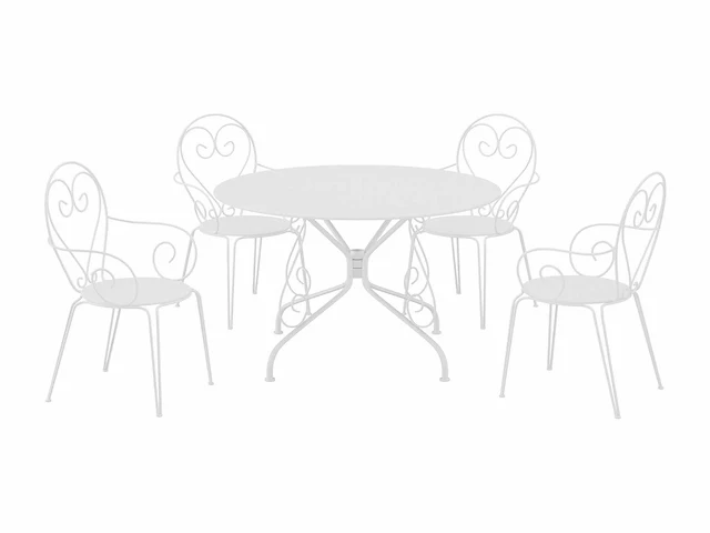 Een ronde tafel - wit - afbeelding 2 van  4