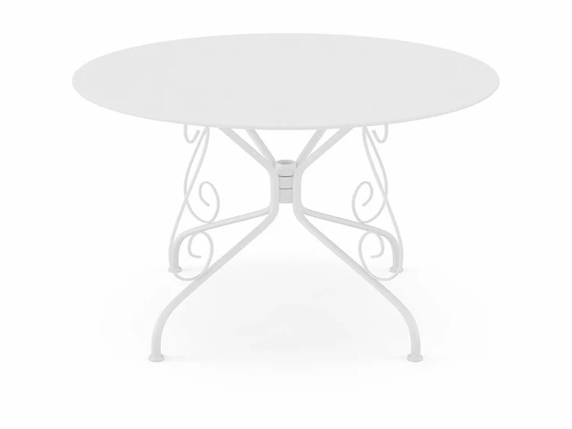 Een ronde tafel - wit - afbeelding 3 van  4