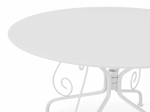 Een ronde tafel - wit - afbeelding 4 van  4