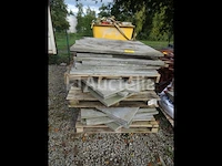 Een set van +- 23 platen in blauwe steen van 1m bij 1m - afbeelding 1 van  6