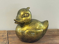 Eend old gold h23cm - afbeelding 1 van  2