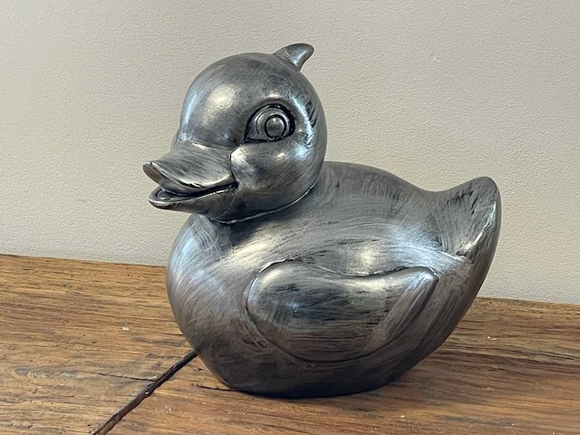 Eend old silver h23cm - afbeelding 1 van  2