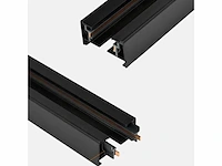 Eenfase rail – 1 m – zwart – aluminium – ip20 – inclusief montageset (x5) - afbeelding 3 van  3