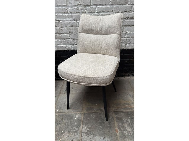 Eetkamerstoel beige met pocketveren - afbeelding 1 van  1