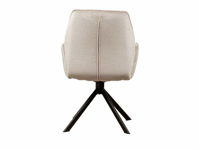 Eetkamerstoel beige velvet (6x) - afbeelding 2 van  4