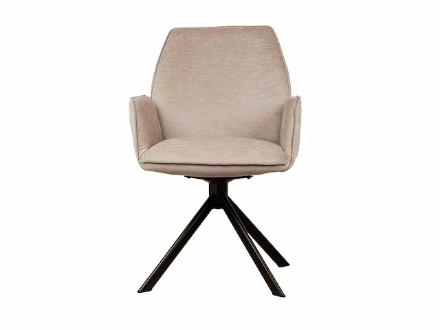 Eetkamerstoel beige velvet (6x) - afbeelding 3 van  4