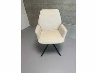 Eetkamerstoel beige velvet (6x) - afbeelding 5 van  6