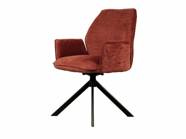 Eetkamerstoel rood velvet (6x) - afbeelding 1 van  5