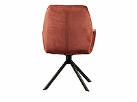 Eetkamerstoel rood velvet (6x) - afbeelding 3 van  5