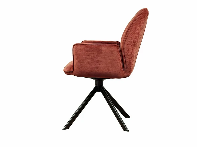 Eetkamerstoel rood velvet (6x) - afbeelding 4 van  5