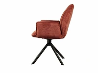 Eetkamerstoel rood velvet (6x) - afbeelding 4 van  5