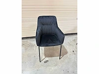 Eetkamerstoel zwart velvet showroommodellen(6x) - afbeelding 1 van  4