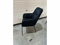 Eetkamerstoel zwart velvet showroommodellen(6x) - afbeelding 4 van  4